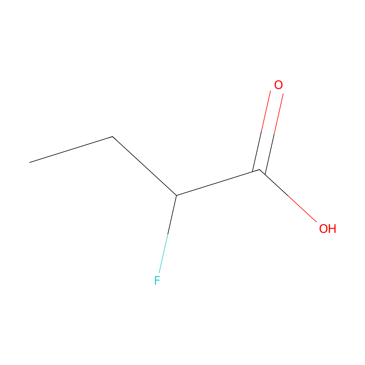 2-Fluorobutanoic acid molecular structure, CAS 433-44-3