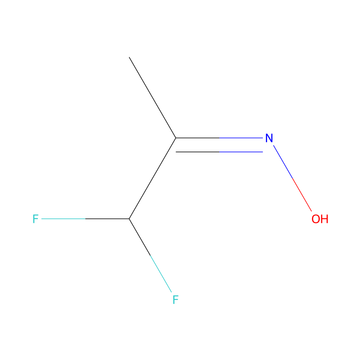 N-(1,1-difluoropropan-2-ylidene)hydroxylamine molecular structure, CAS 433-49-8