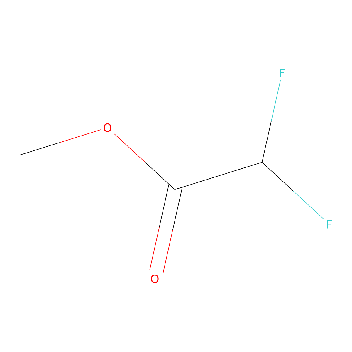 Methyl difluoroacetate molecular structure, CAS 433-53-4