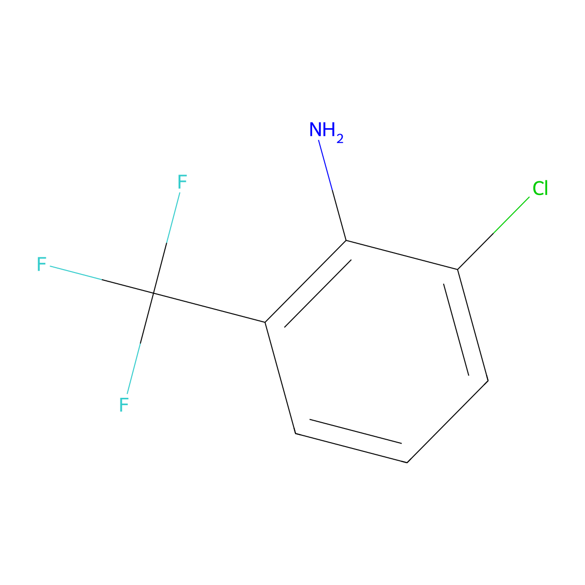 2-Chloro-6-(trifluoromethyl)aniline molecular structure, CAS 433-94-3
