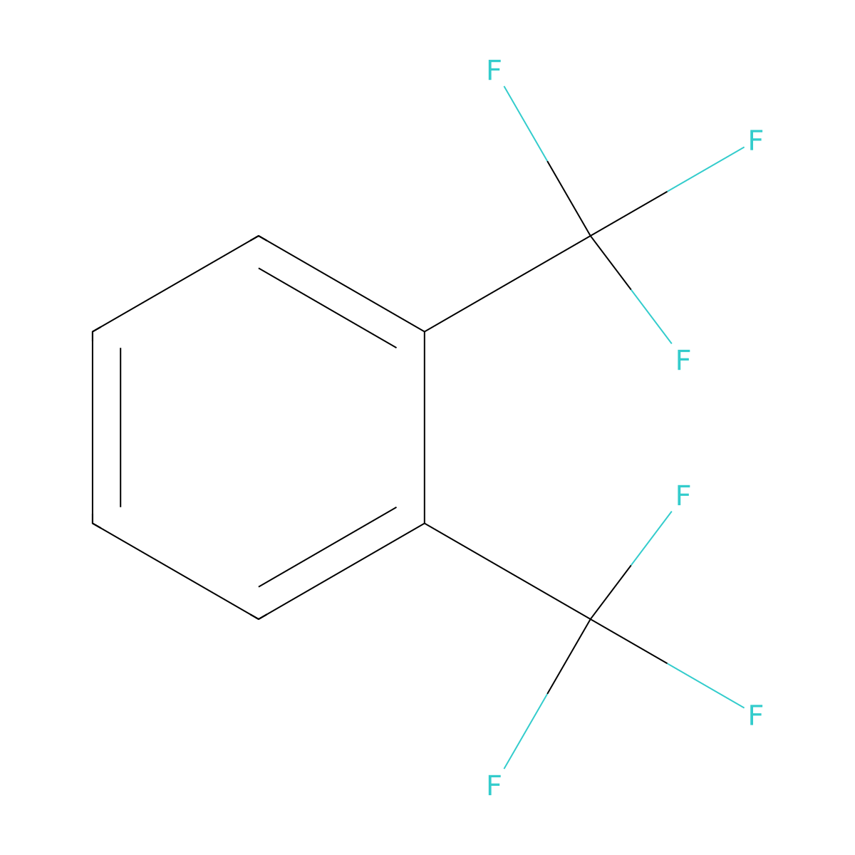 1,2-Bis(trifluoromethyl)benzene molecular structure, CAS 433-95-4