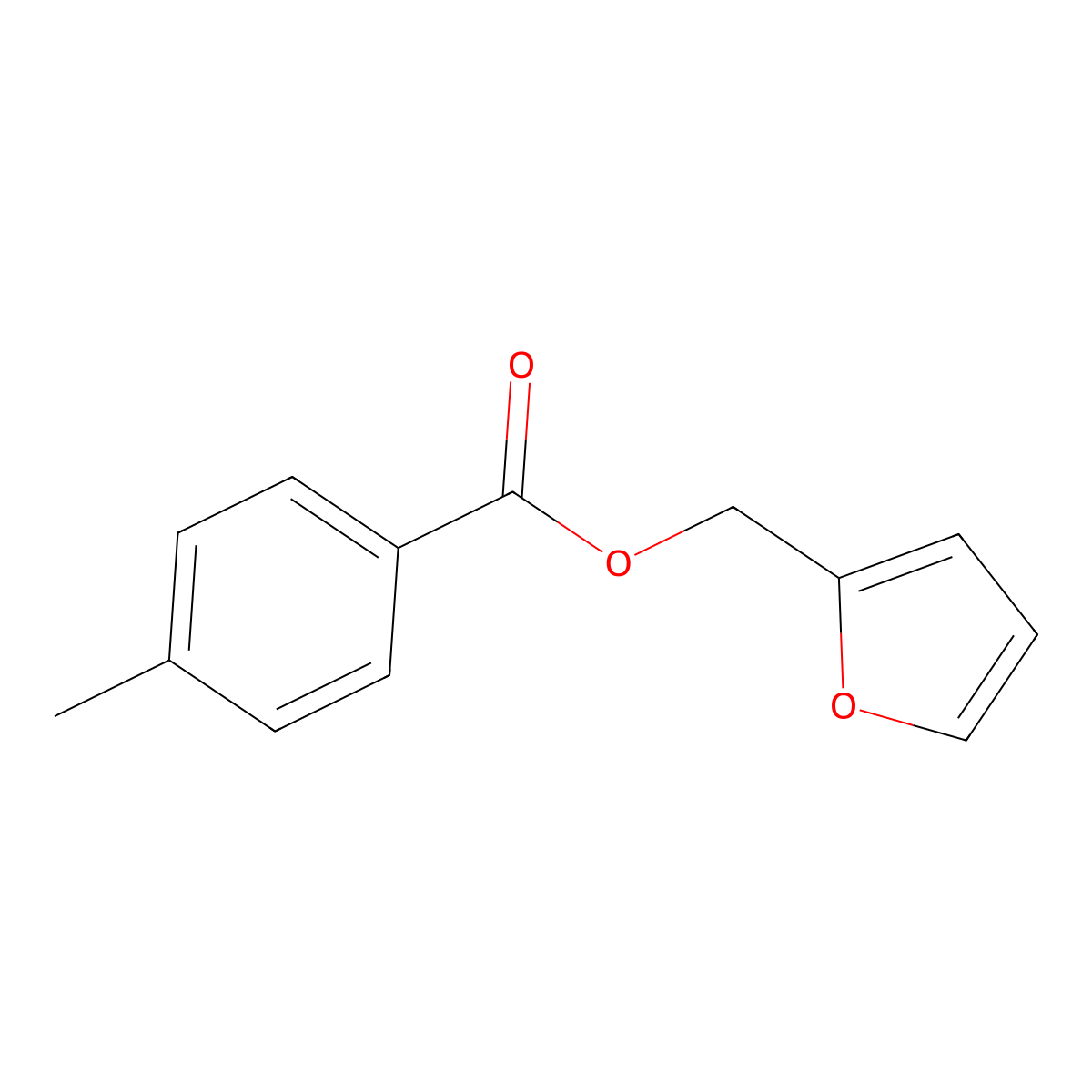 2-Furylmethyl 4-methylbenzoate molecular structure, CAS 4330-24-9
