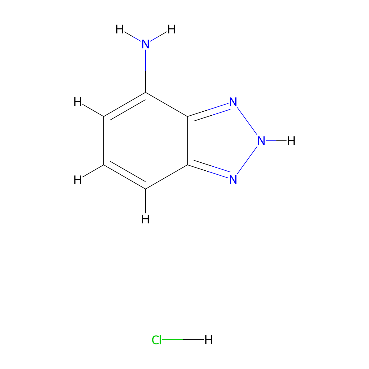 1H-1,2,3-Benzotriazol-4-amine hydrochloride molecular structure, CAS 4331-30-0