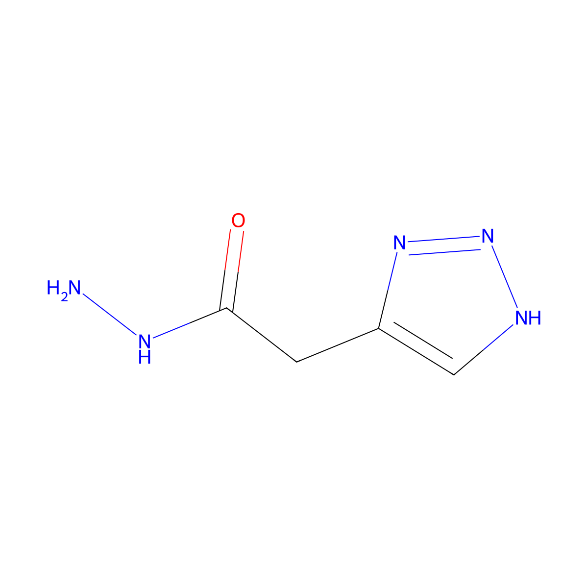 2-(1,2,3-Triazolyl)acetohydrazide molecular structure, CAS 4332-47-2