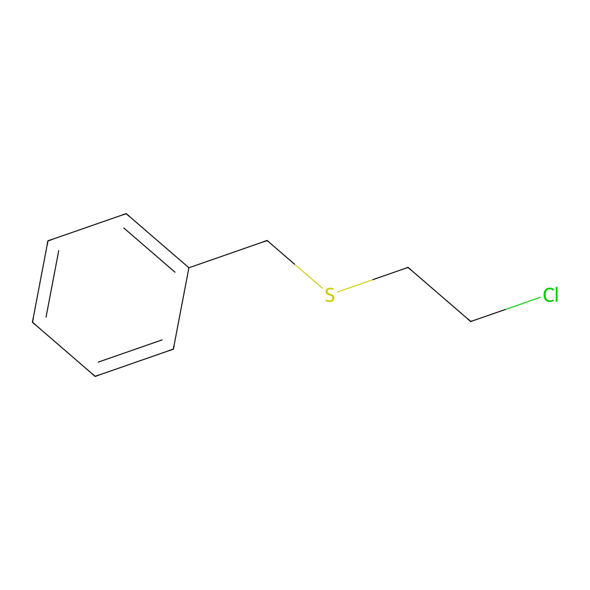 Benzyl 2-chloroethyl sulfide molecular structure, CAS 4332-51-8