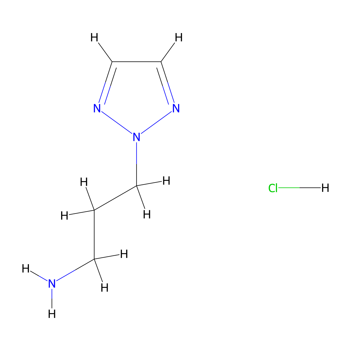 3-(2H-1,2,3-triazol-2-yl)propan-1-amine hydrochloride molecular structure, CAS 4332-69-8