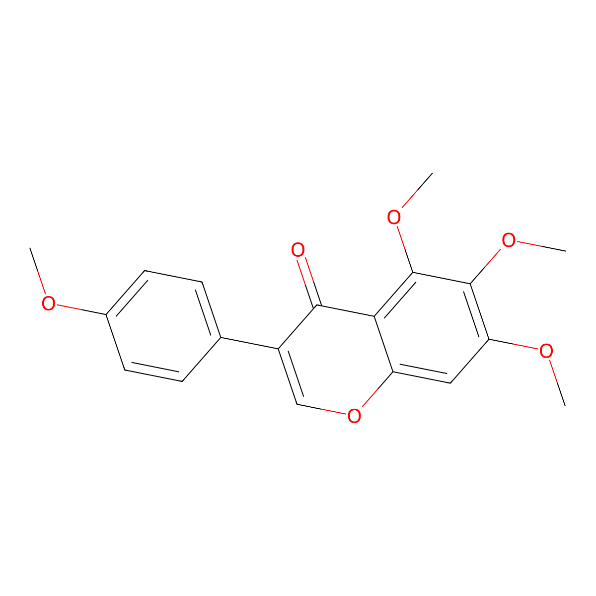 5,6,7,4'-Tetramethoxyisoflavone molecular structure, CAS 4332-73-4