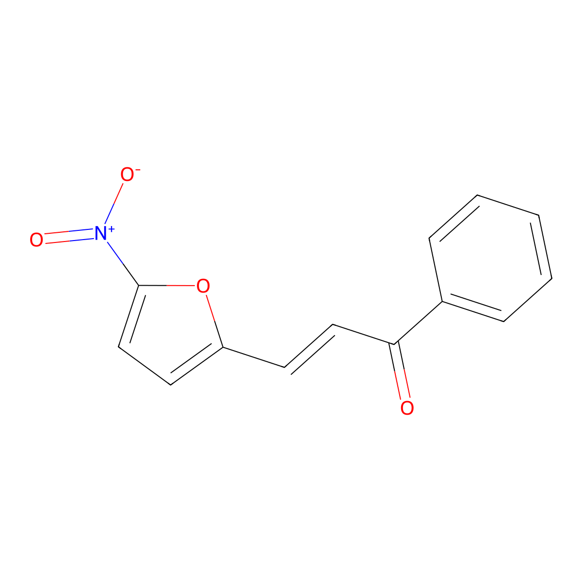 3-(5-Nitro-2-furanyl)-1-phenyl-2-propen-1-one molecular structure, CAS 4332-88-1