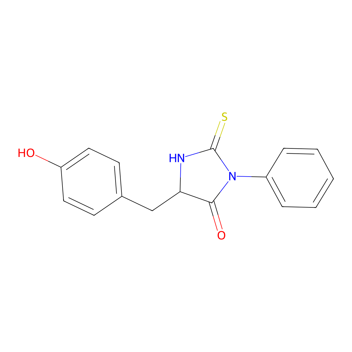 Tyrosine phenylthiohydantoin molecular structure, CAS 4332-95-0