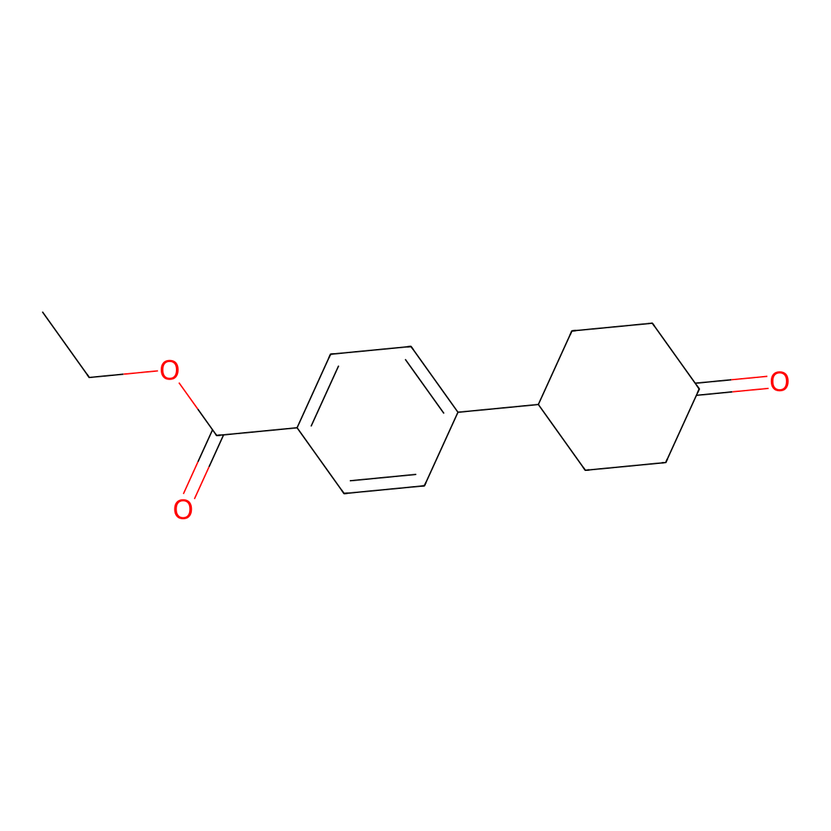 Ethyl 4-(4-oxocyclohexyl)benzoate molecular structure, CAS 433211-87-1