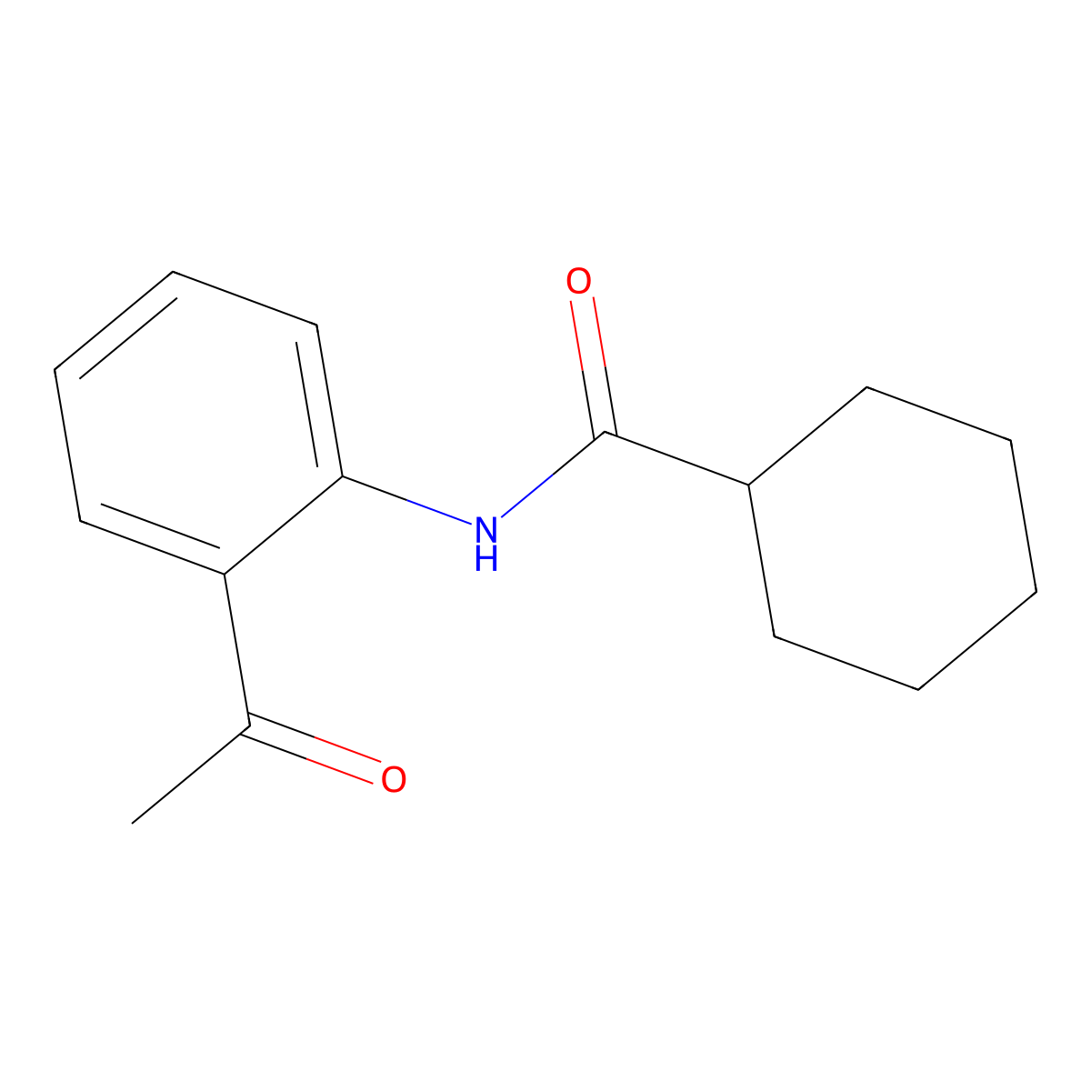 N-(2-Acetylphenyl)cyclohexanecarboxamide molecular structure, CAS 433214-46-1