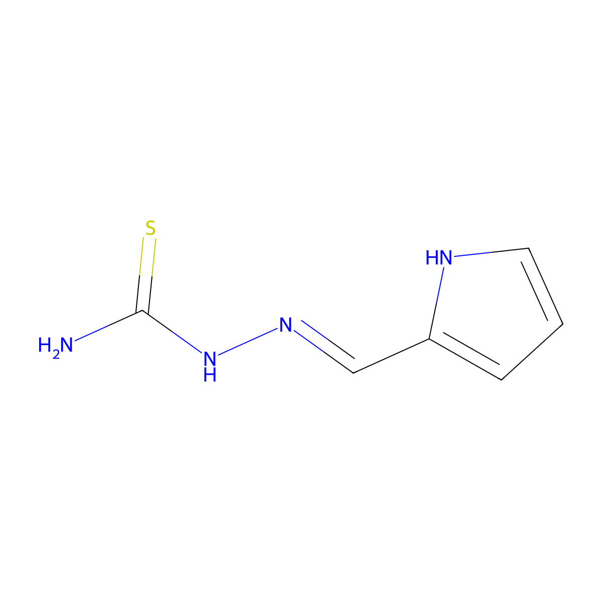 [(E)-[(1H-pyrrol-2-yl)methylidene]amino]thiourea molecular structure, CAS 433215-03-3