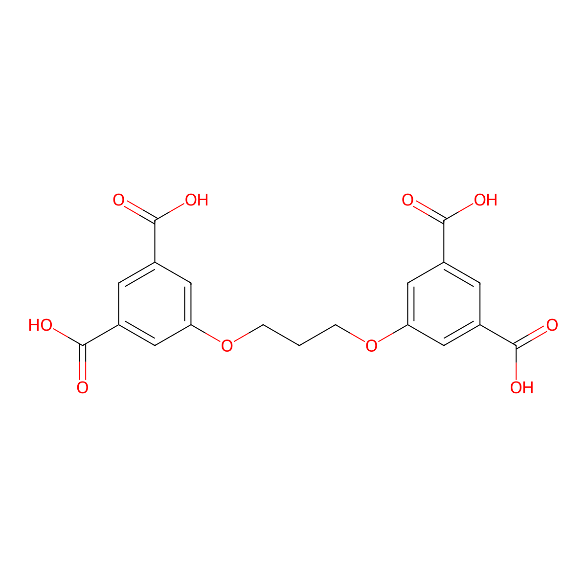 5,5'-(Propane-1,3-diylbis(oxy))diisophthalic acid molecular structure, CAS 433216-78-5