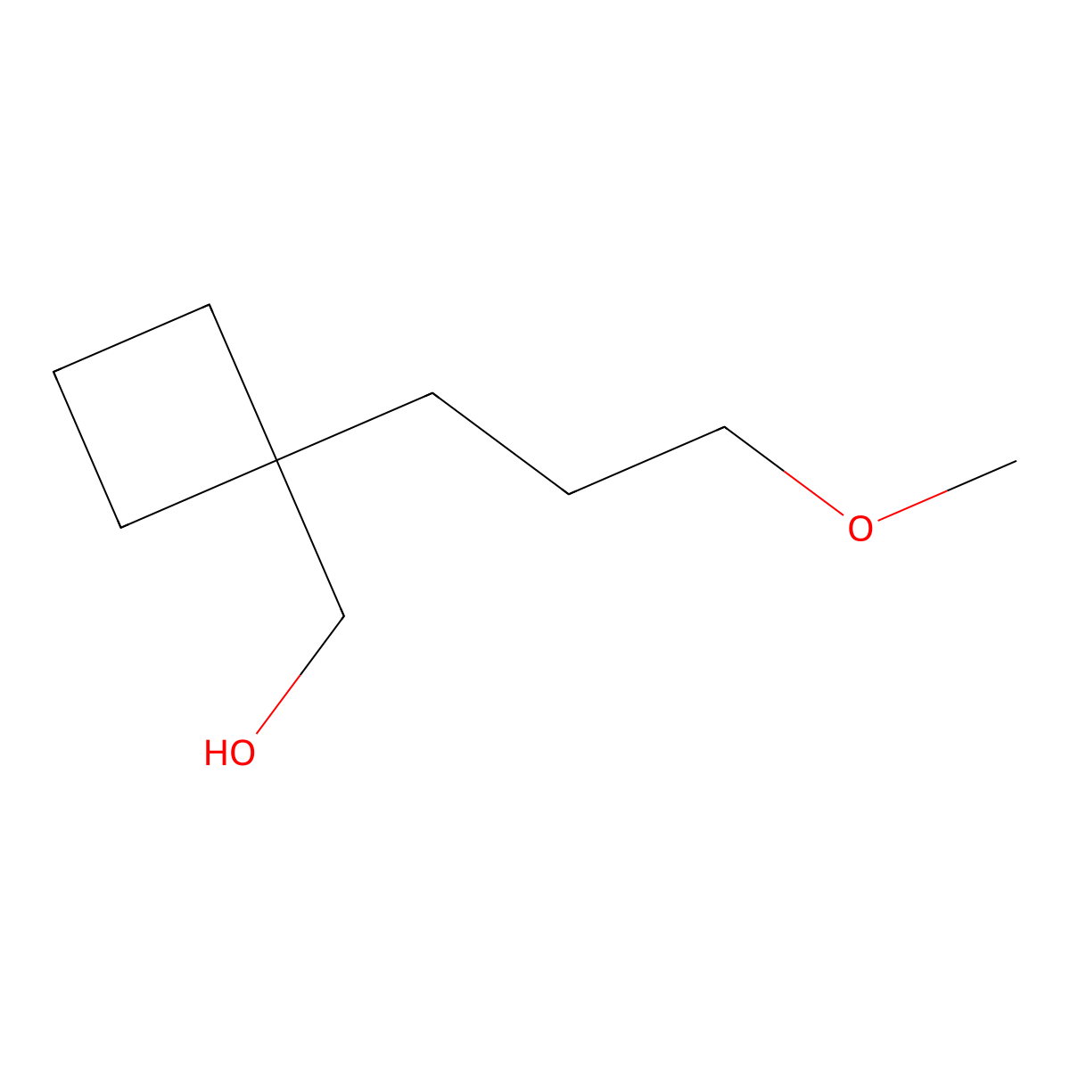 [1-(3-Methoxypropyl)cyclobutyl]methanol molecular structure, CAS 433219-86-4