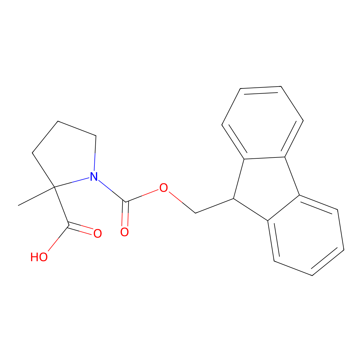1-Fmoc-2-methyl-DL-proline molecular structure, CAS 433220-67-8