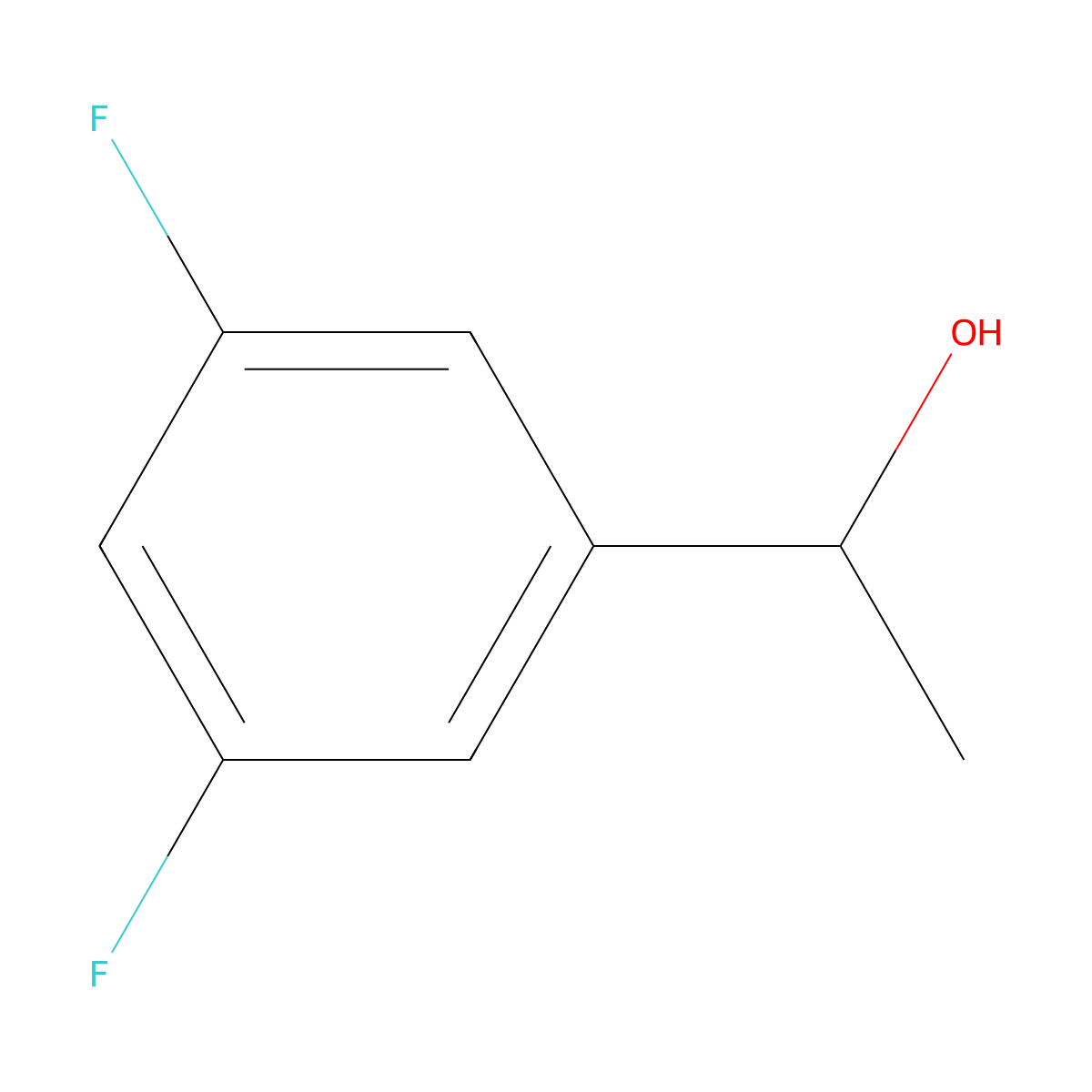 (R)-1-(3,5-difluorophenyl)ethanol molecular structure, CAS 433228-88-7