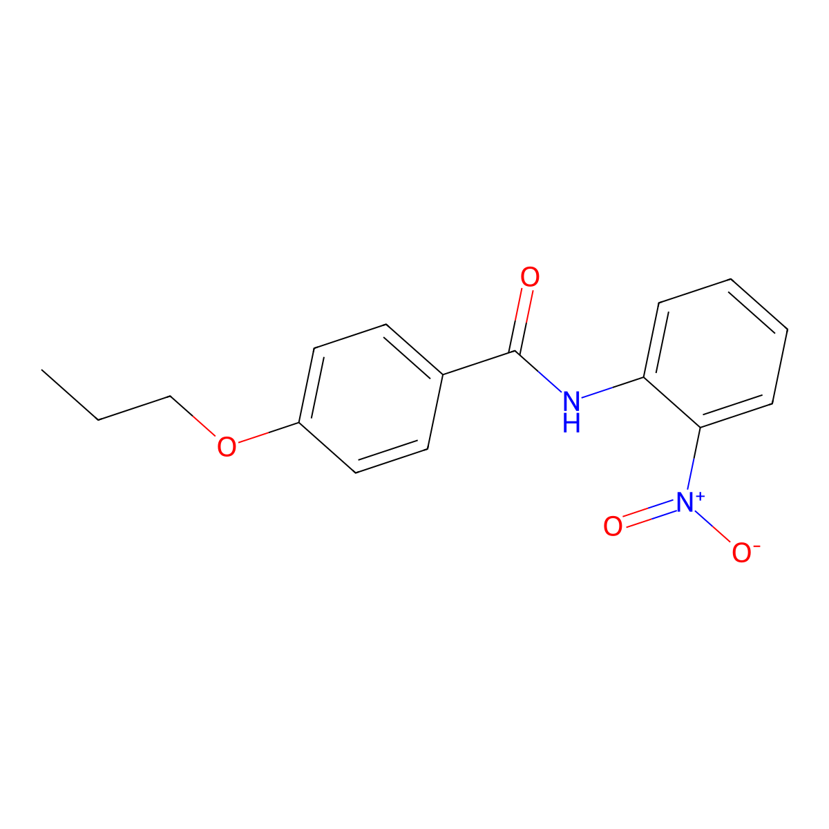 N-(2-nitrophenyl)-4-propoxybenzamide molecular structure, CAS 433232-33-8