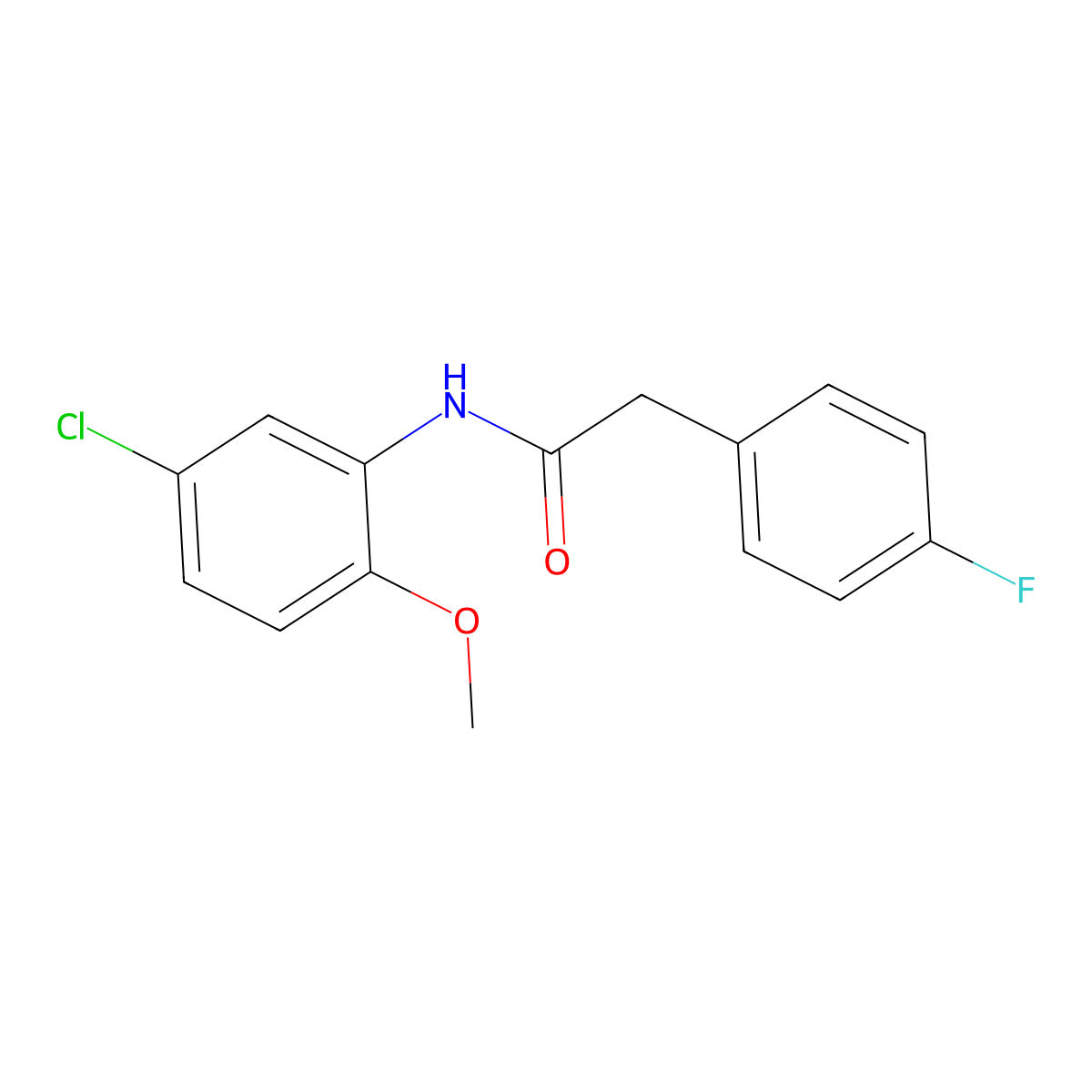 N-(5-chloro-2-methoxyphenyl)-2-(4-fluorophenyl)acetamide molecular structure, CAS 433232-55-4
