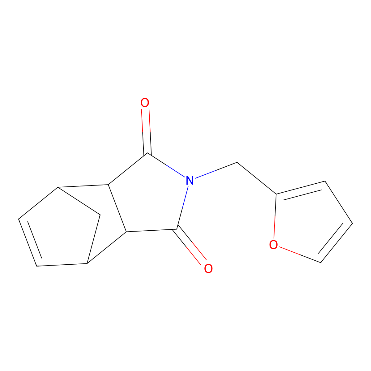 2-(furan-2-ylmethyl)-3a,4,7,7a-tetrahydro-1H-4,7-methanoisoindole-1,3(2H)-dione molecular structure, CAS 433232-89-4