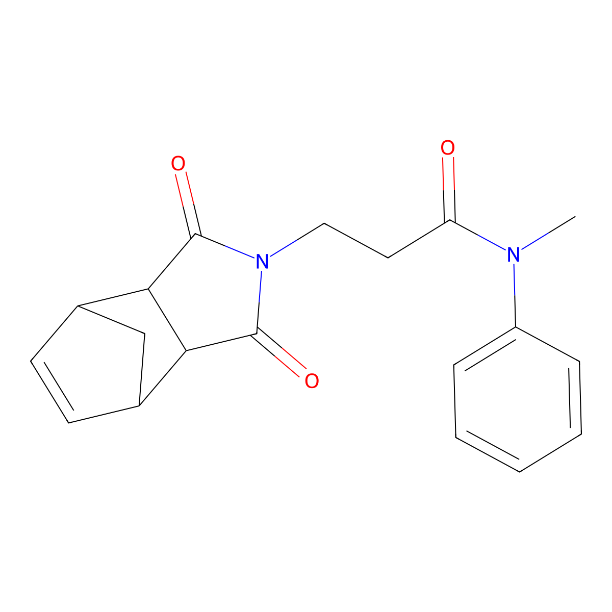 3-(1,3-dioxo-3a,4,7,7a-tetrahydro-1H-4,7-methanoisoindol-2(3H)-yl)-N-methyl-N-phenylpropanamide molecular structure, CAS 433232-97-4