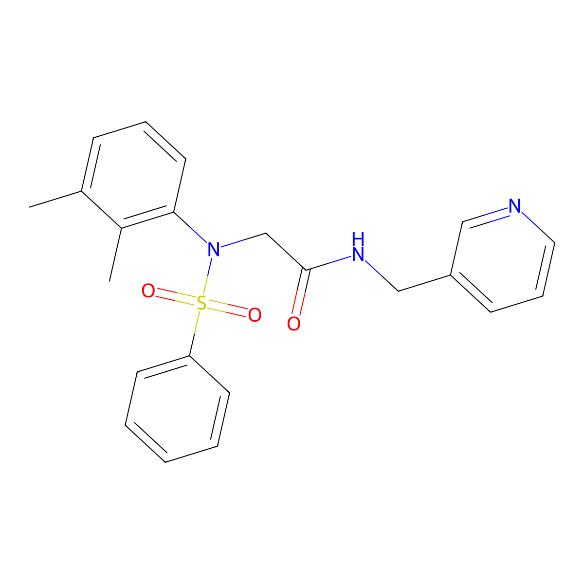 N~2~-(2,3-dimethylphenyl)-N~2~-(phenylsulfonyl)-N-(pyridin-3-ylmethyl)glycinamide molecular structure, CAS 433233-14-8