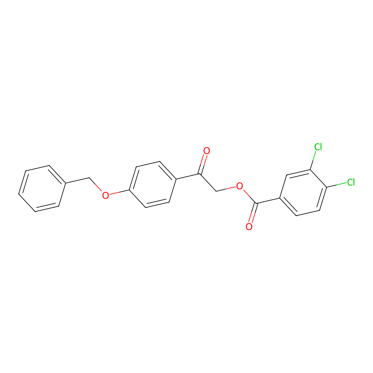 2-[4-(Benzyloxy)phenyl]-2-oxoethyl 3,4-dichlorobenzoate molecular structure, CAS 433233-36-4