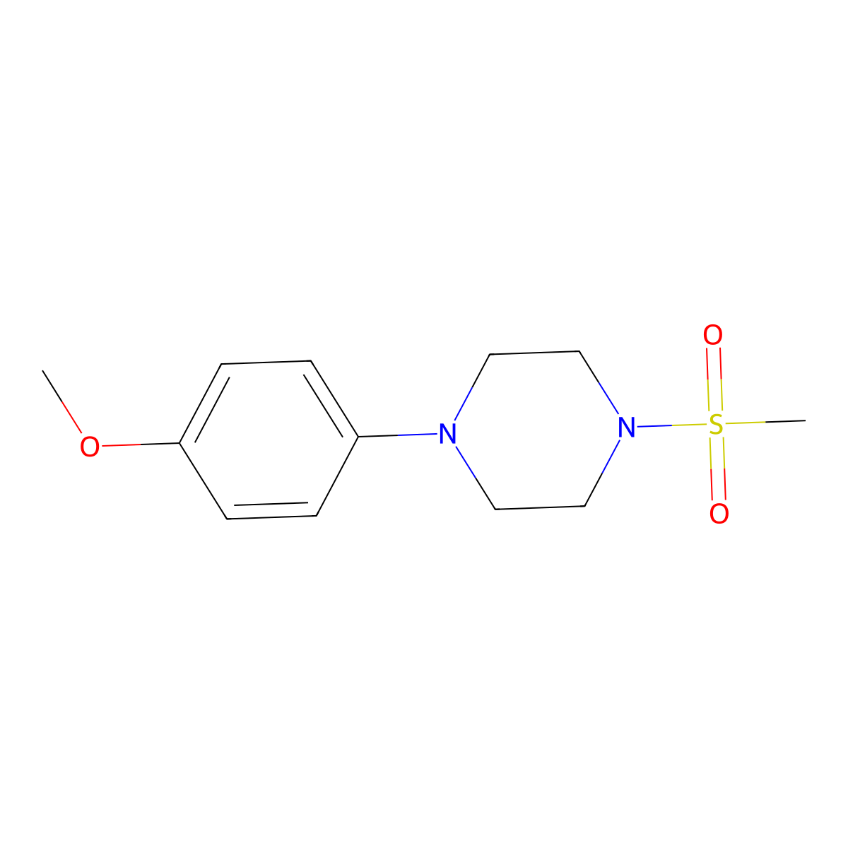 1-(4-Methoxyphenyl)-4-(methylsulfonyl)piperazine molecular structure, CAS 433233-37-5