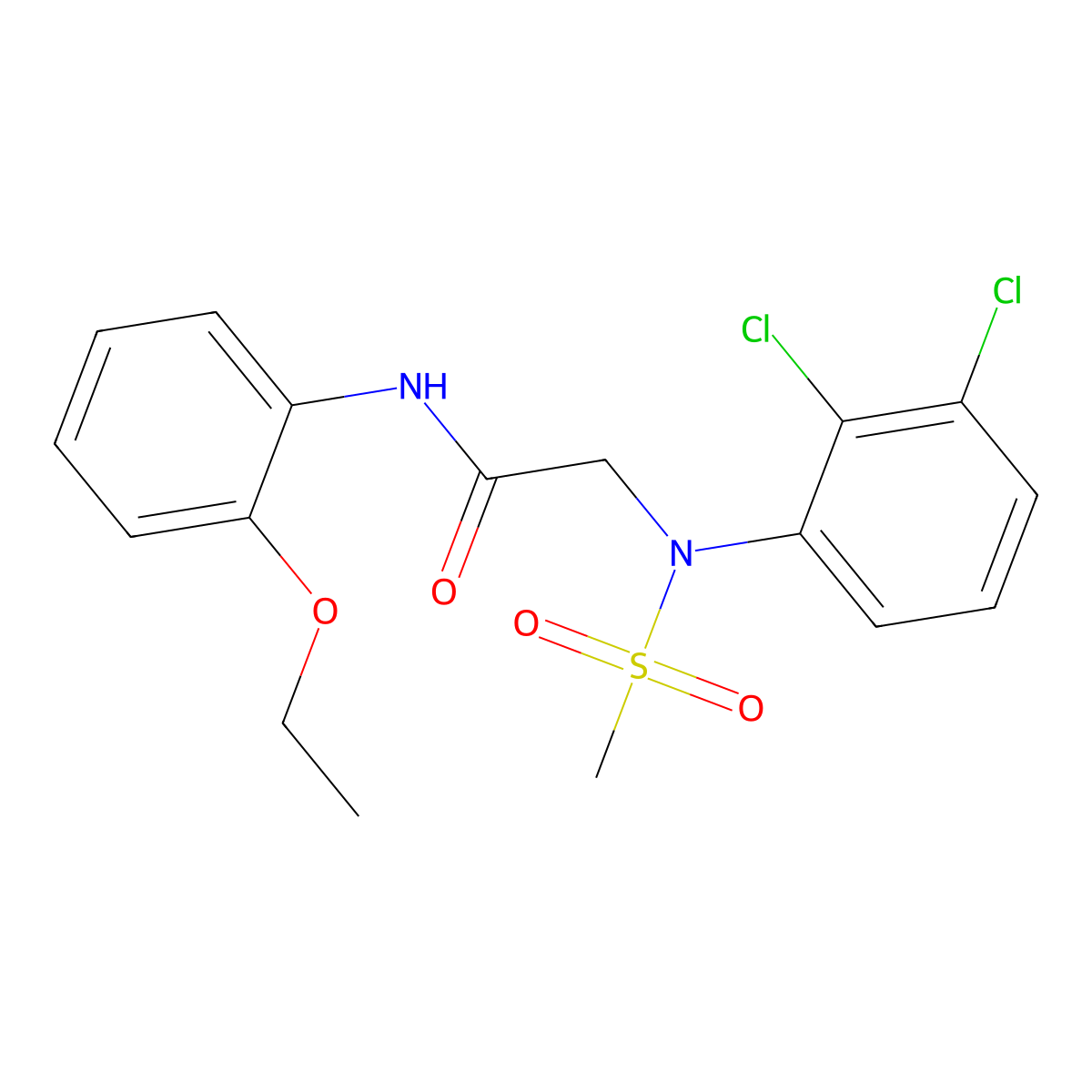 2-(2,3-dichloro-N-methylsulfonylanilino)-N-(2-ethoxyphenyl)acetamide molecular structure, CAS 433233-46-6