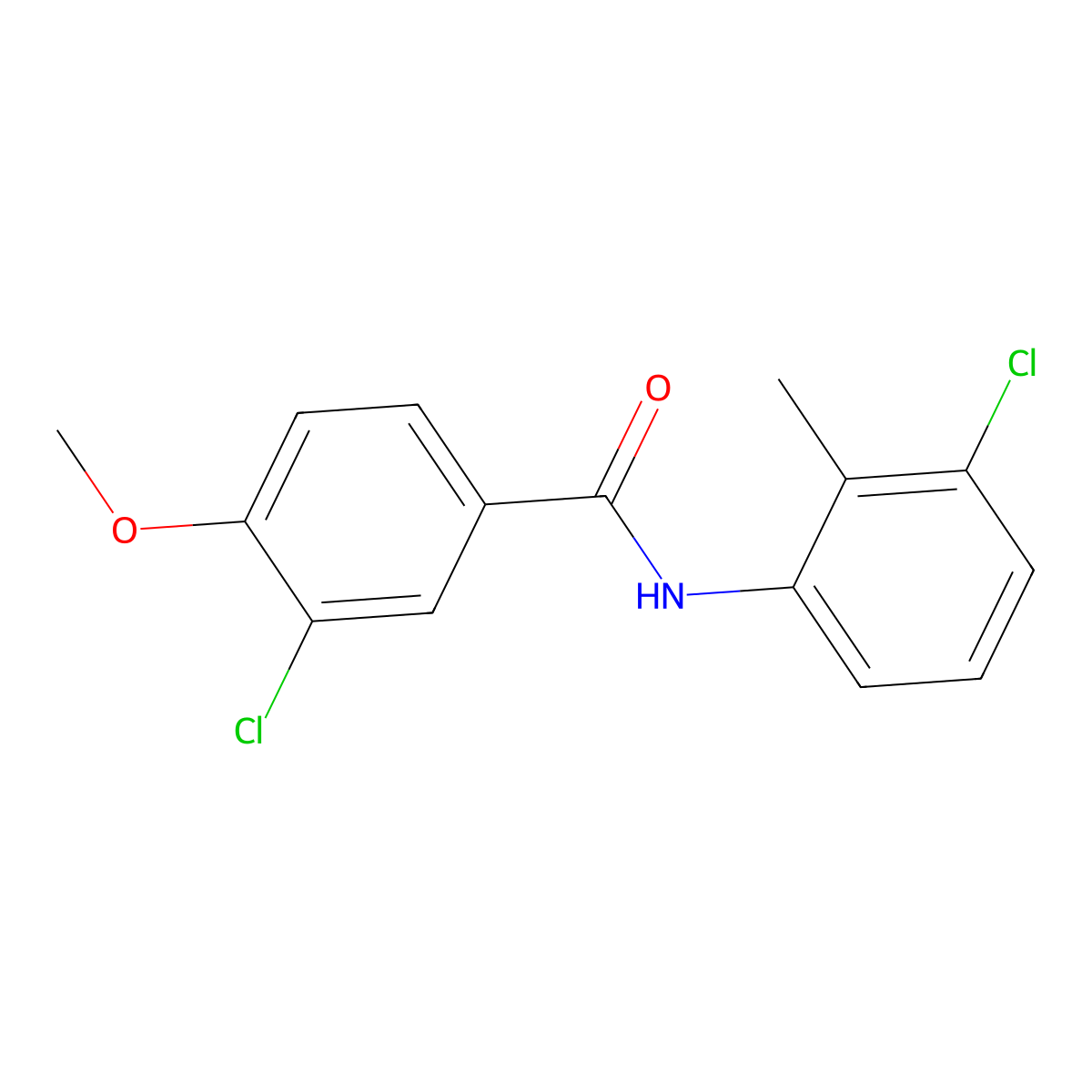 3-Chloro-N-(3-chloro-2-methylphenyl)-4-methoxybenzamide molecular structure, CAS 433233-48-8