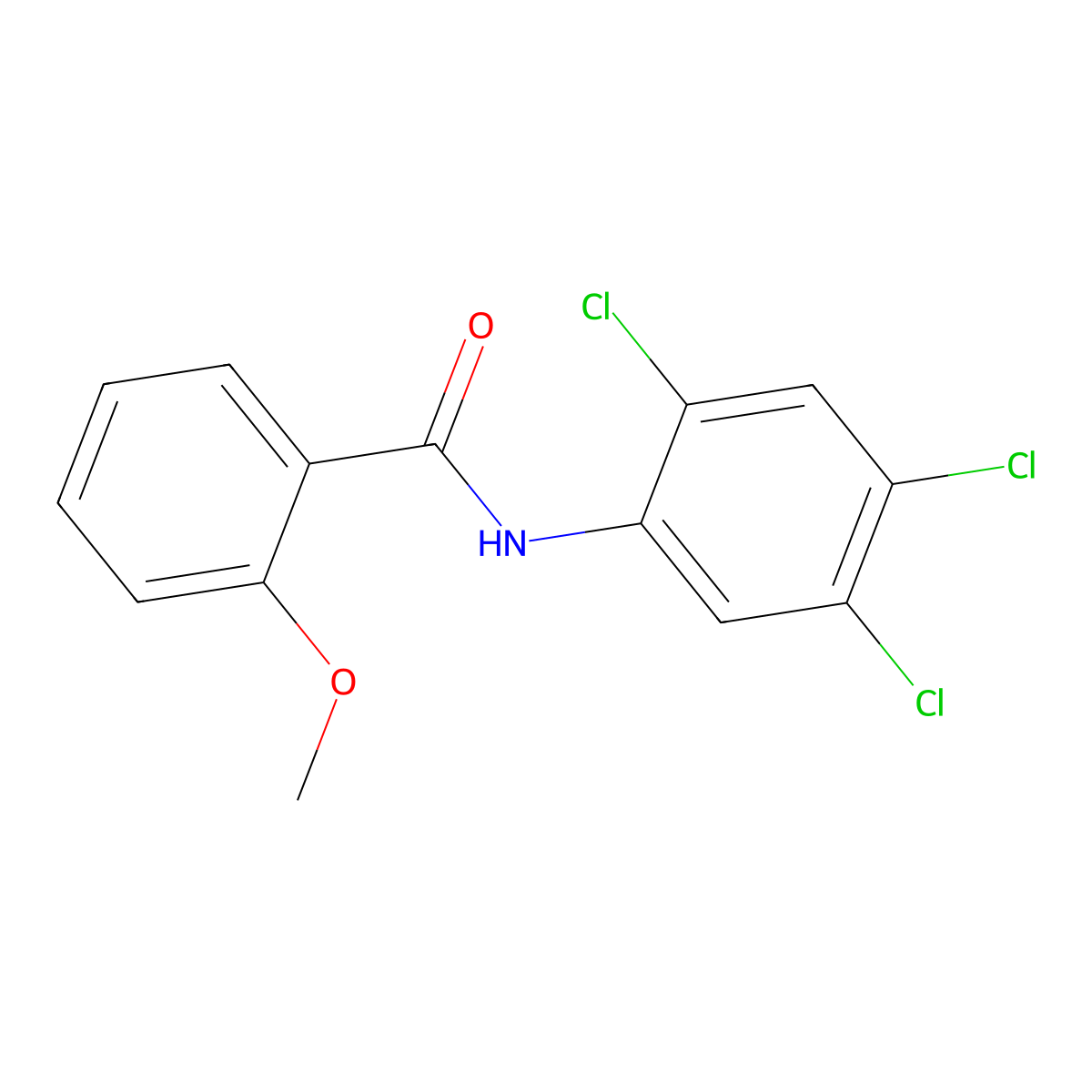 2-methoxy-N-(2,4,5-trichlorophenyl)benzamide molecular structure, CAS 433233-85-3