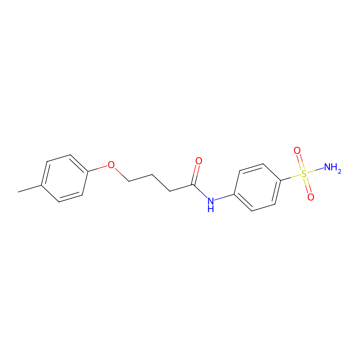 4-(4-methylphenoxy)-N-(4-sulfamoylphenyl)butanamide molecular structure, CAS 433234-07-2