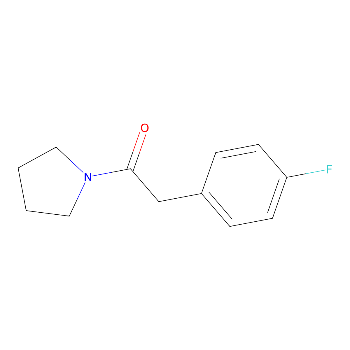 2-(4-Fluorophenyl)-1-pyrrolidin-1-ylethanone molecular structure, CAS 433234-09-4