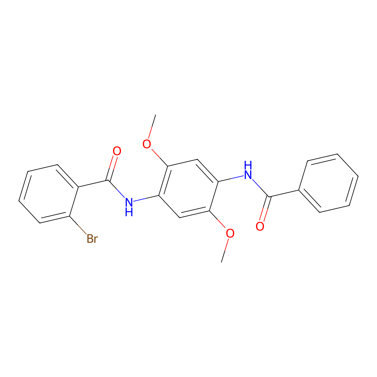 N-(4-benzamido-2,5-dimethoxyphenyl)-2-bromobenzamide molecular structure, CAS 433234-25-4