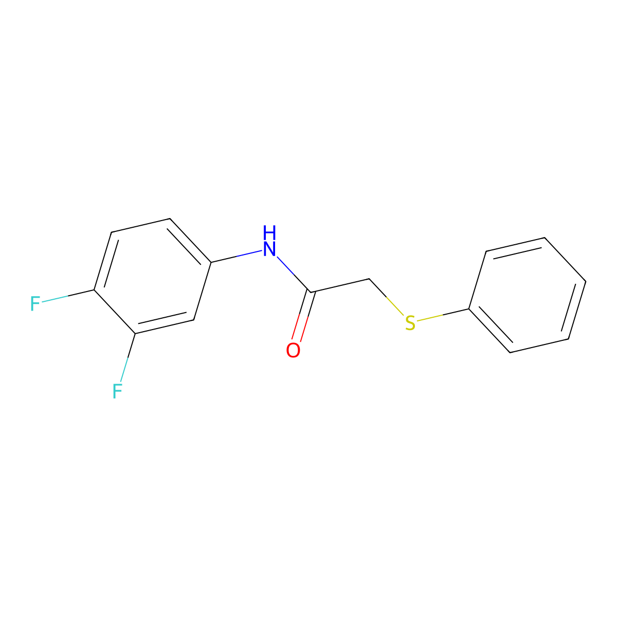 N-(3,4-difluorophenyl)-2-(phenylsulfanyl)acetamide molecular structure, CAS 433234-36-7