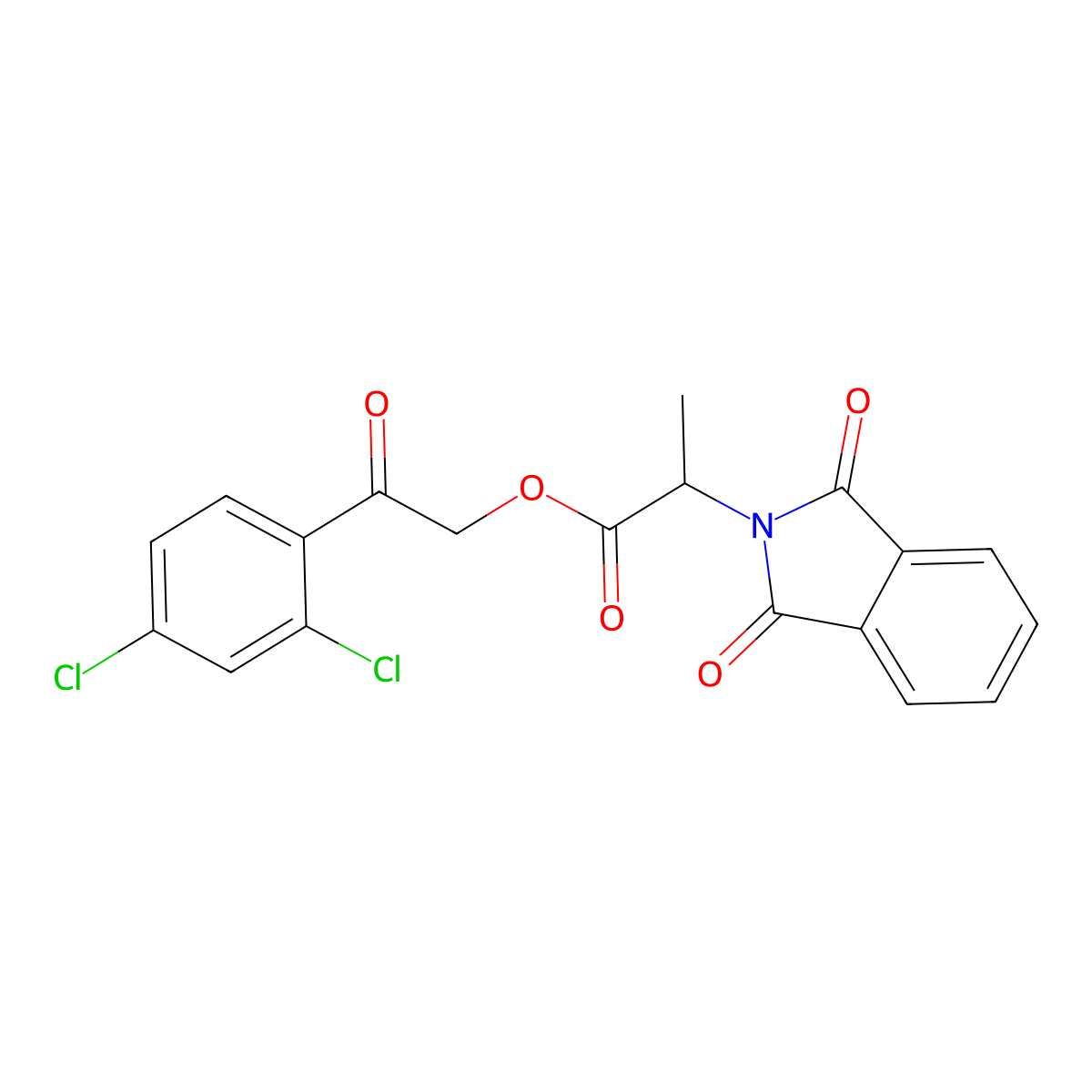 2-(2,4-dichlorophenyl)-2-oxoethyl 2-(1,3-dioxo-1,3-dihydro-2H-isoindol-2-yl)propanoate molecular structure, CAS 433234-48-1