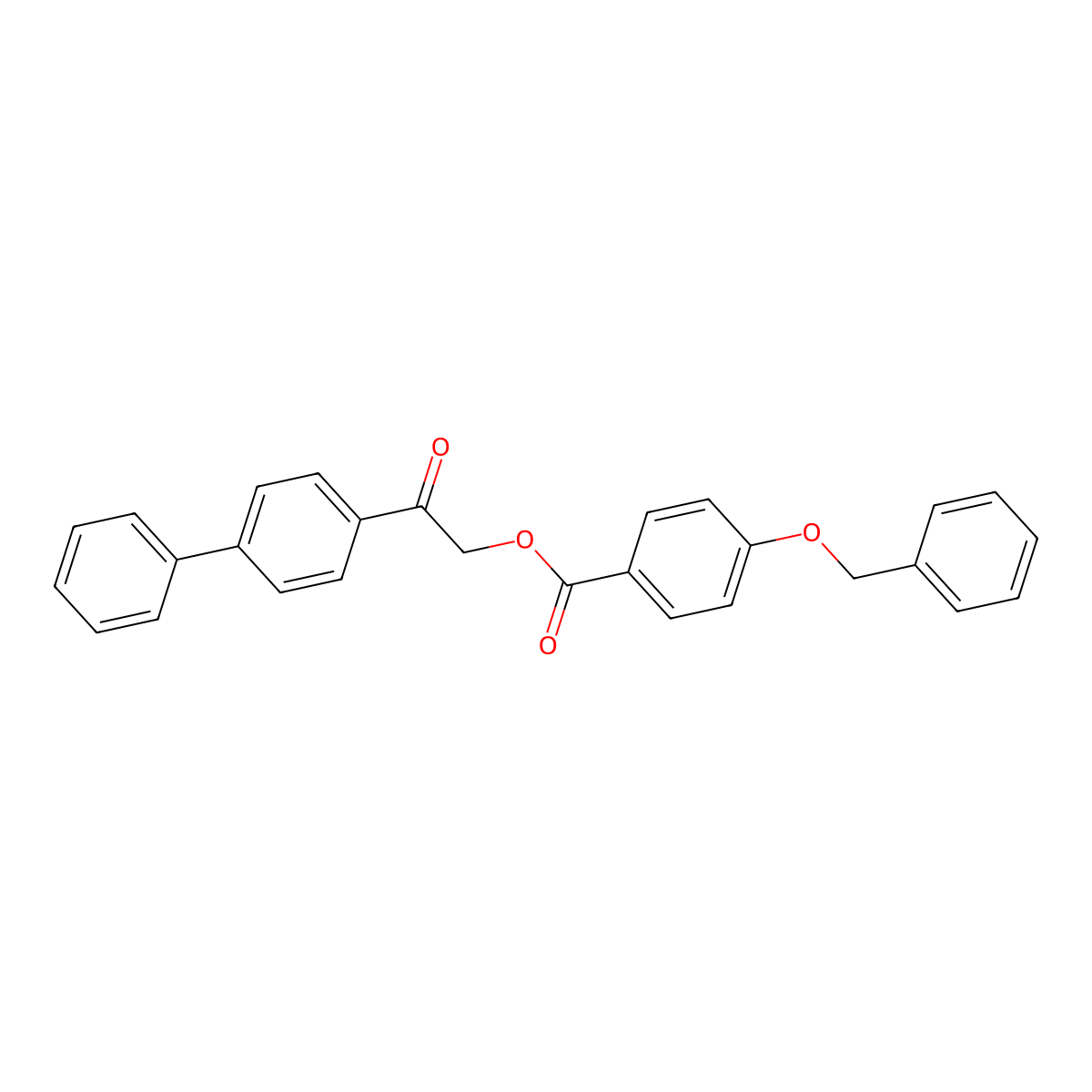 [2-Oxo-2-(4-phenylphenyl)ethyl] 4-phenylmethoxybenzoate molecular structure, CAS 433234-53-8