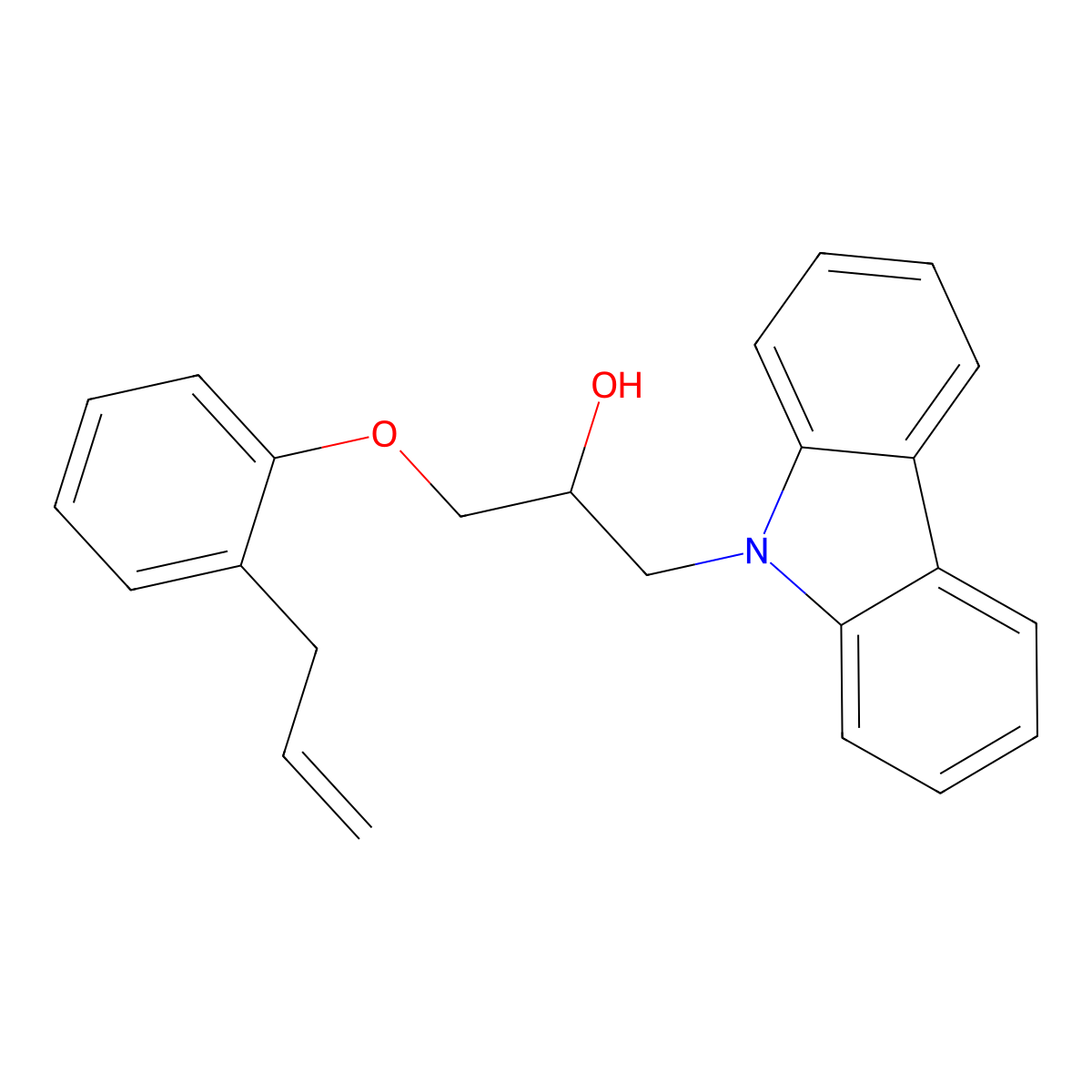 1-(9H-carbazol-9-yl)-3-[2-(prop-2-en-1-yl)phenoxy]propan-2-ol molecular structure, CAS 433234-58-3