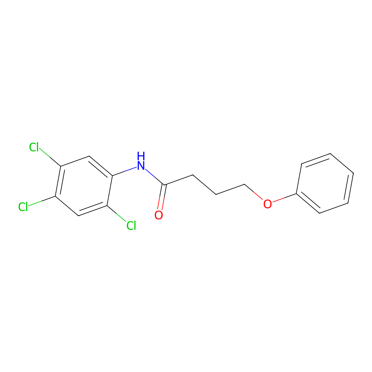 4-phenoxy-N-(2,4,5-trichlorophenyl)butanamide molecular structure, CAS 433234-75-4