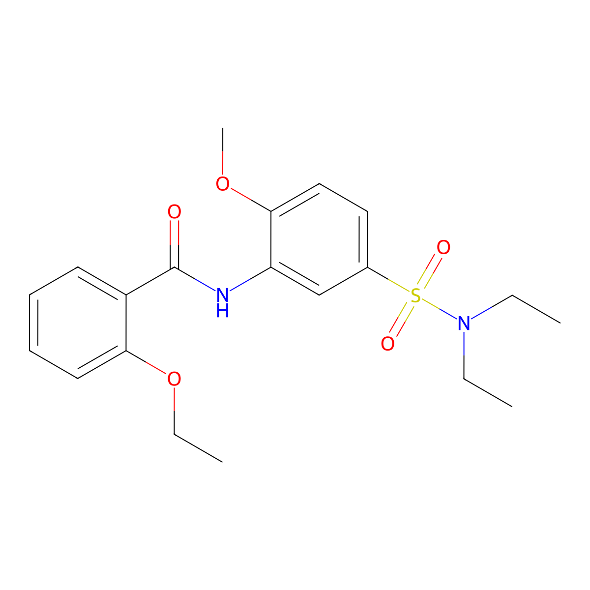 N-[5-(diethylsulfamoyl)-2-methoxyphenyl]-2-ethoxybenzamide molecular structure, CAS 433235-36-0