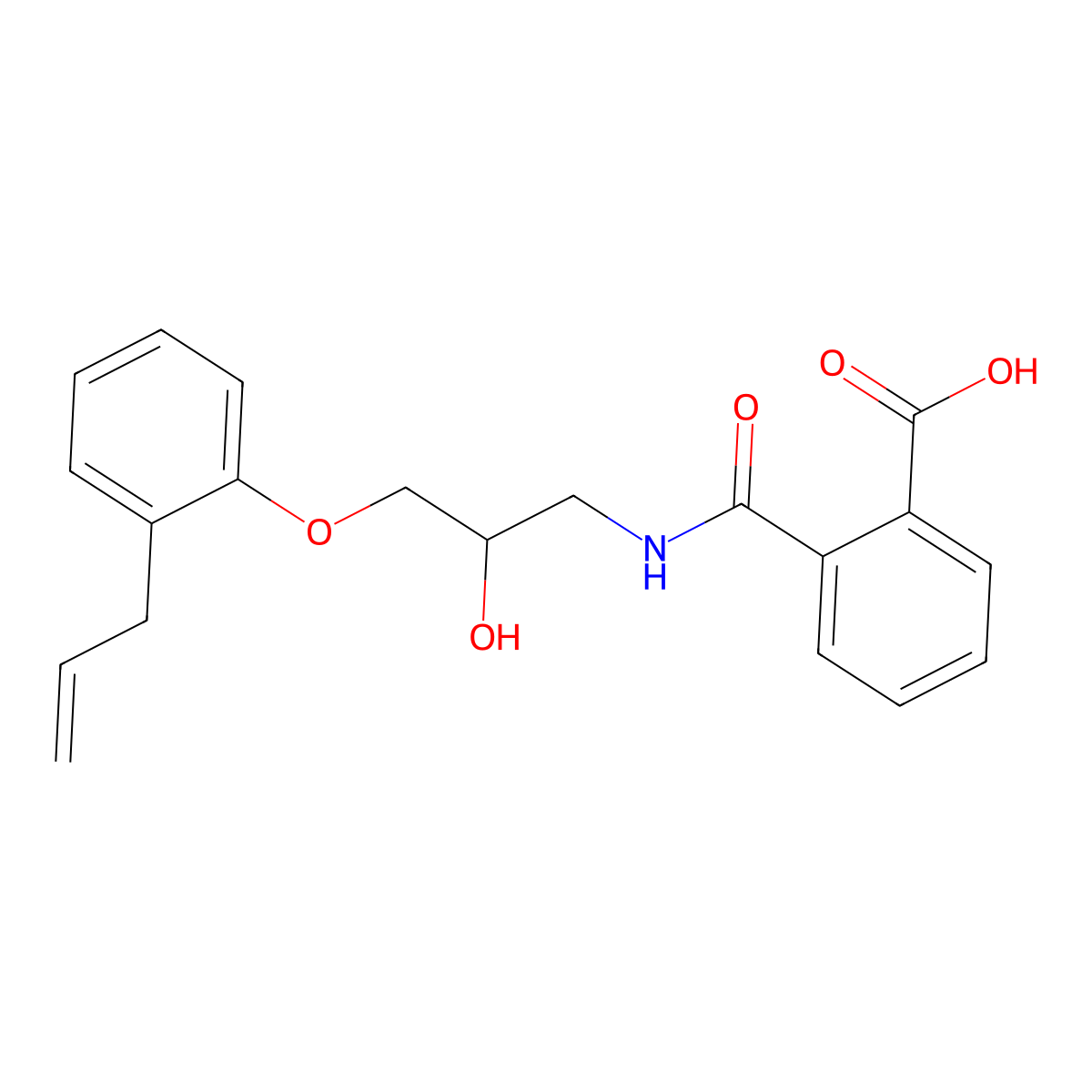 2-[[2-hydroxy-3-(2-prop-2-enylphenoxy)propyl]carbamoyl]benzoic Acid molecular structure, CAS 433235-41-7