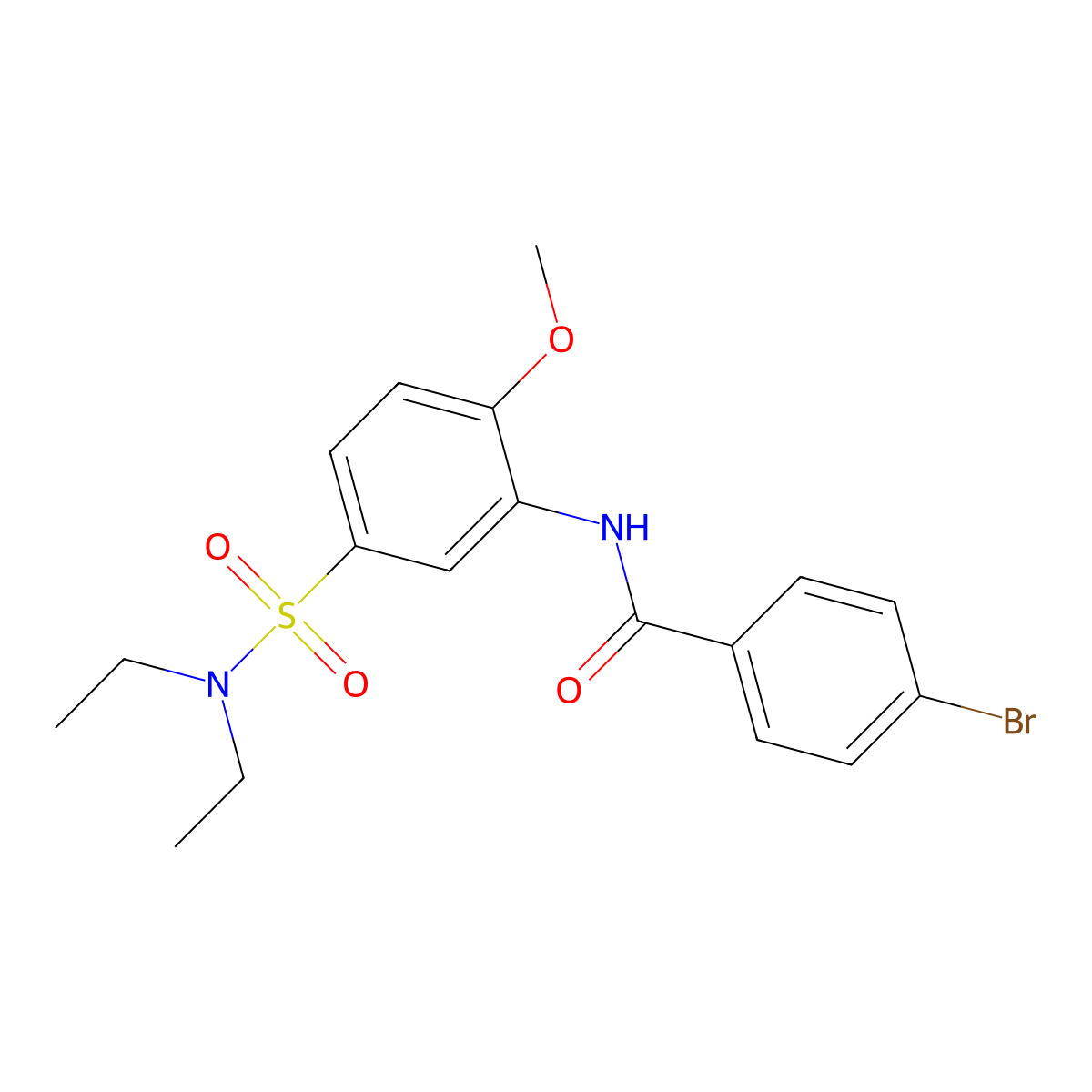 4-bromo-N-[5-(diethylsulfamoyl)-2-methoxyphenyl]benzamide molecular structure, CAS 433235-65-5