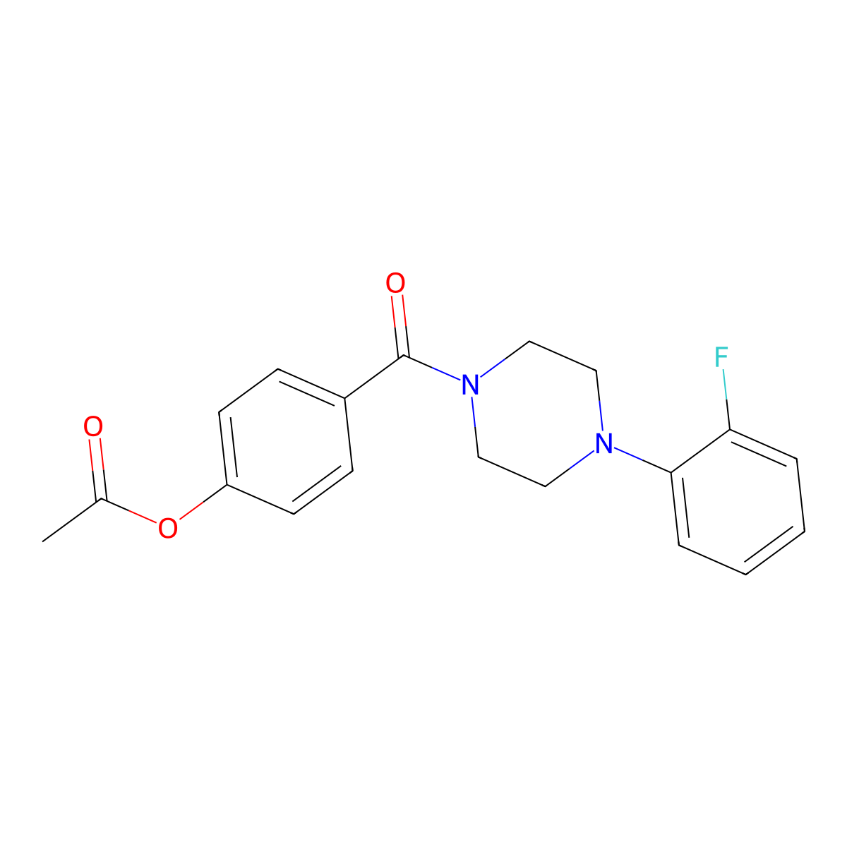 4-{[4-(2-Fluorophenyl)piperazin-1-yl]carbonyl}phenyl acetate molecular structure, CAS 433235-74-6