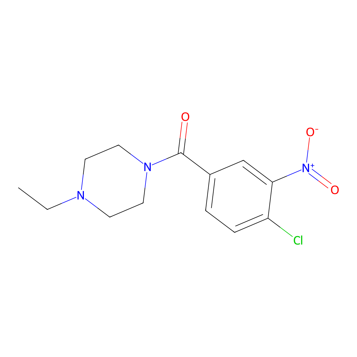 (4-Chloro-3-nitrophenyl)(4-ethylpiperazin-1-yl)methanone molecular structure, CAS 433235-82-6