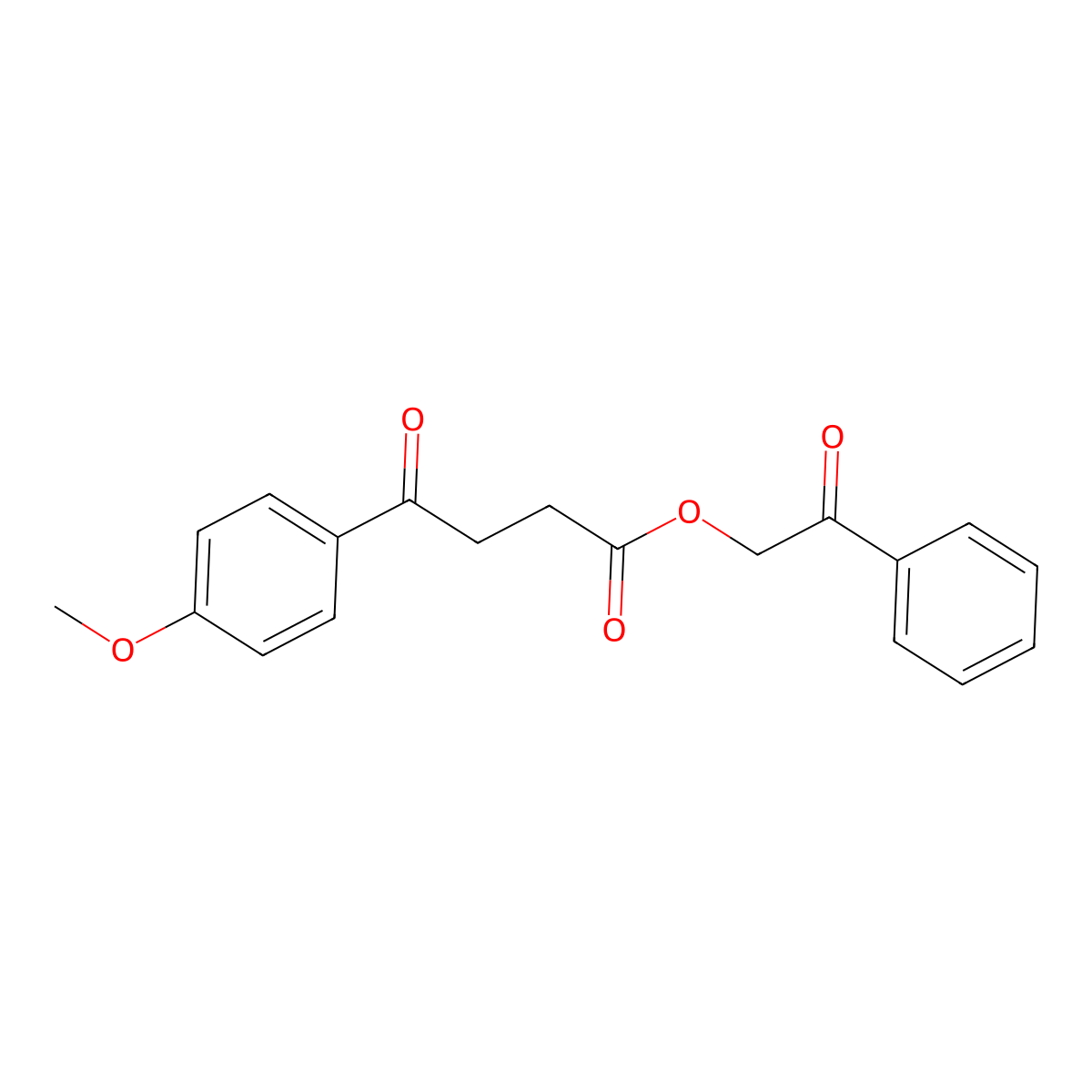 2-Oxo-2-phenylethyl 4-(4-methoxyphenyl)-4-oxobutanoate molecular structure, CAS 433236-30-7