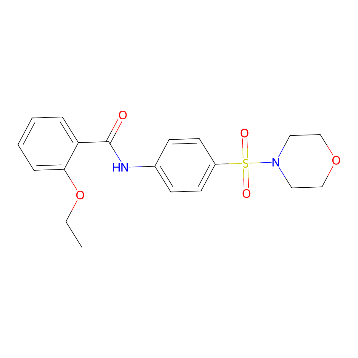 2-ethoxy-N-[4-(4-morpholinylsulfonyl)phenyl]benzamide molecular structure, CAS 433236-38-5