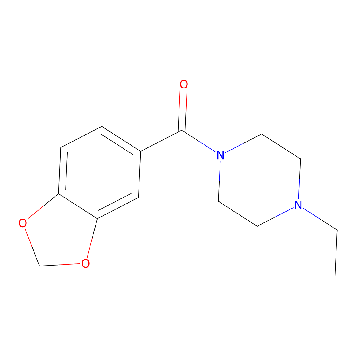 1,3-Benzodioxol-5-yl(4-ethylpiperazin-1-yl)methanone molecular structure, CAS 433236-67-0