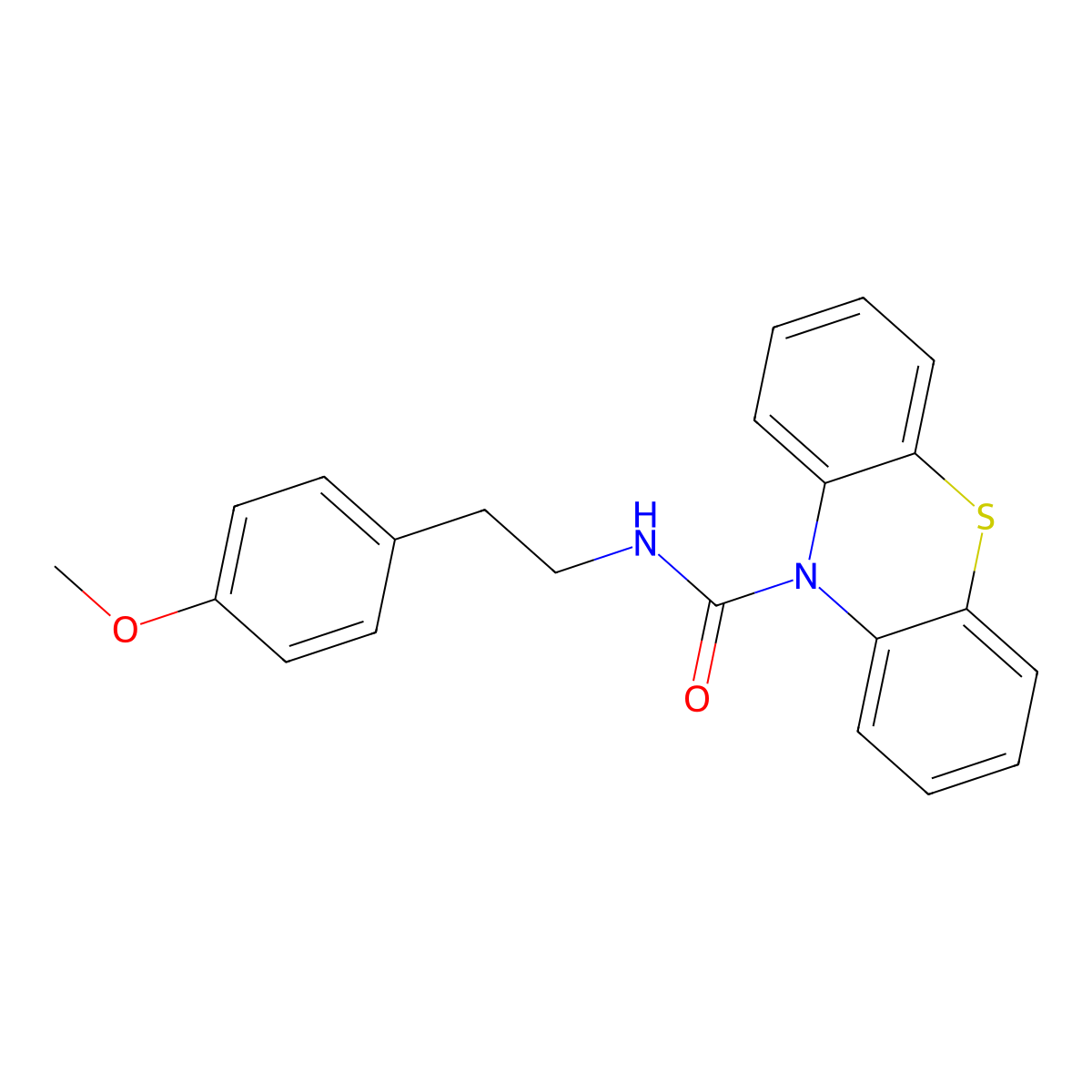 N-[2-(4-methoxyphenyl)ethyl]phenothiazine-10-carboxamide molecular structure, CAS 433236-78-3