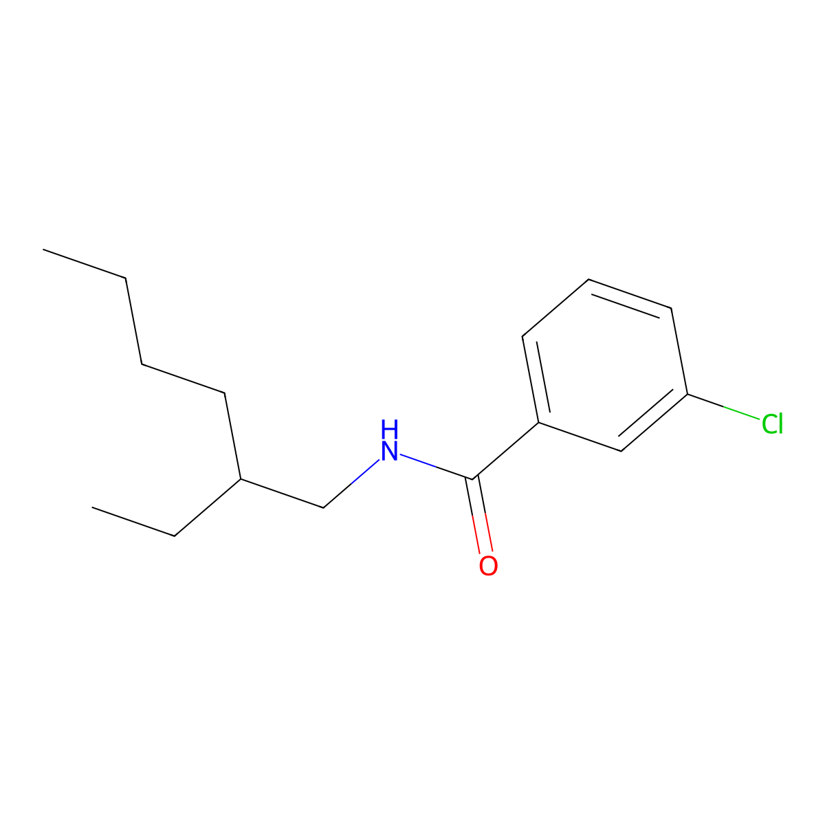 3-chloro-N-(2-ethylhexyl)benzamide molecular structure, CAS 433236-96-5