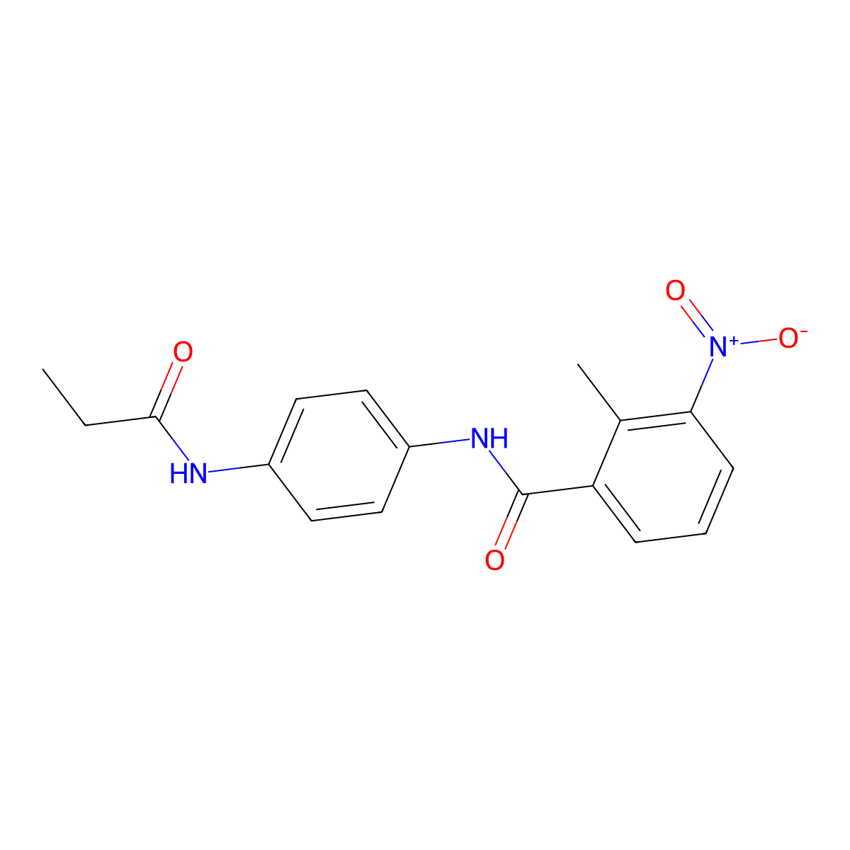2-methyl-3-nitro-N-[4-(propanoylamino)phenyl]benzamide molecular structure, CAS 433237-10-6