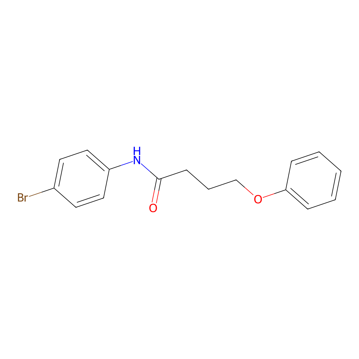 N-(4-bromophenyl)-4-phenoxybutanamide molecular structure, CAS 433237-52-6